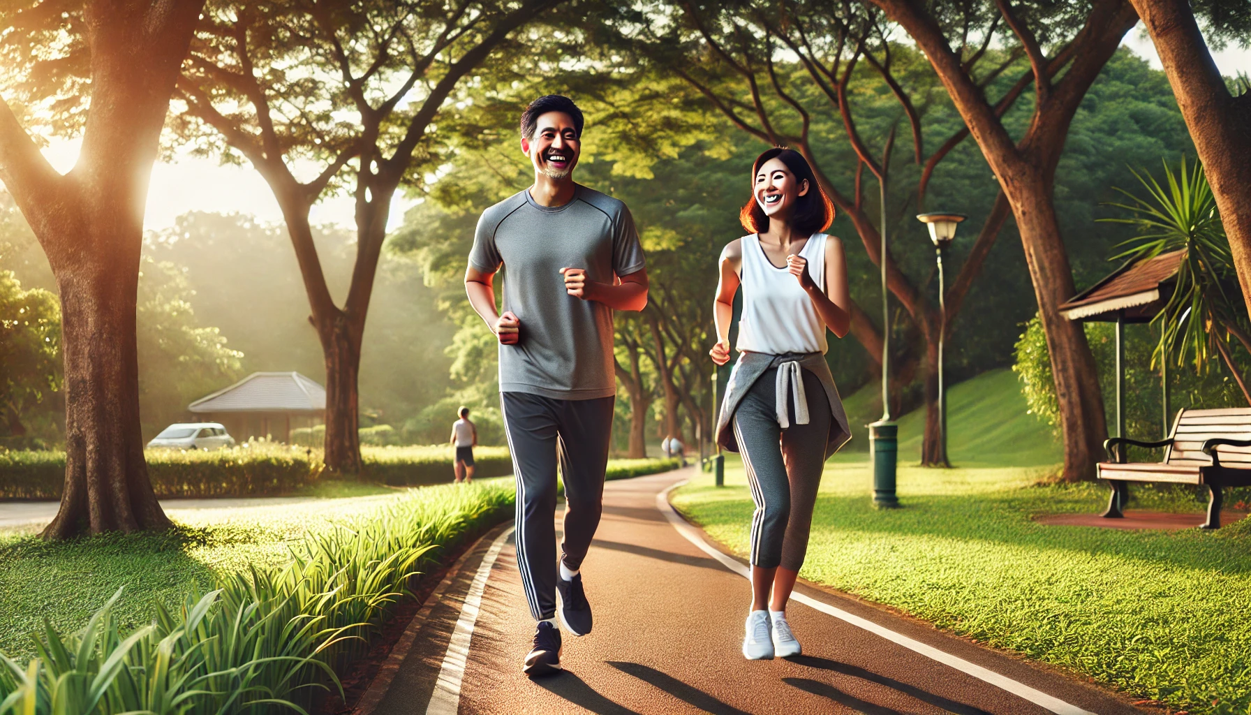 건강한 중년 부부